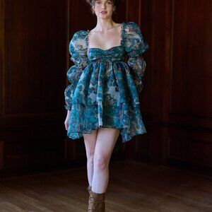 BNWT 3X Selkie Moonlight puff sleeve dress in The Unicorn Defends print